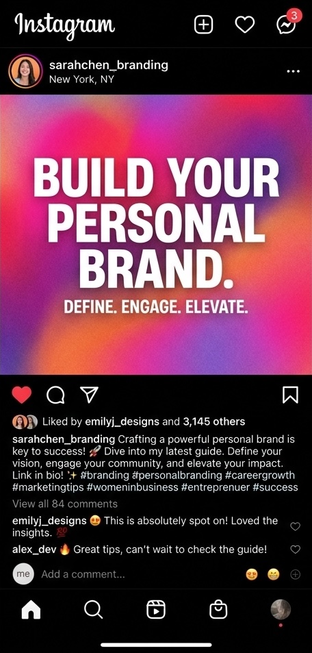Instagram post generated by Drafft